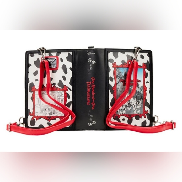 Loungefly 101 Dalmatians Book Convertible Crossbody Bag/Backpack and a wallet - Picture 9 of 9